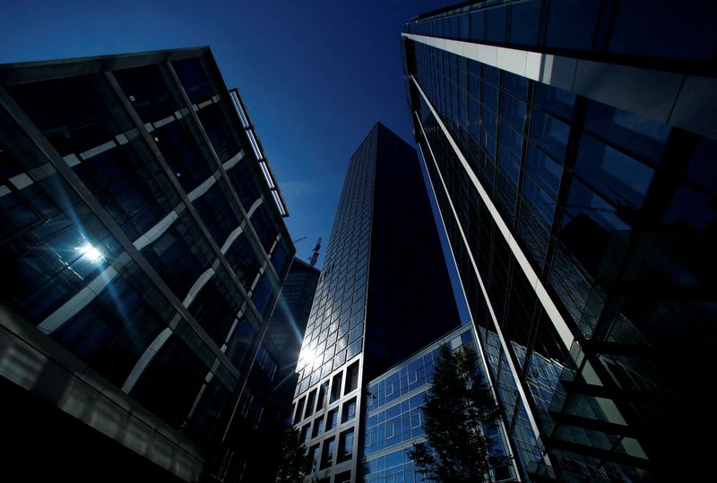 &copy; Reuters. FILE PHOTO: Office buildings are pictured in the financial district of Frankfurt, Germany, September 15, 2018. REUTERS/Ralph Orlowski/File Photo