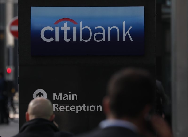 &copy; Reuters. The Citi bank logo is seen at their offices at Canary Wharf financial district in London,Britain, March 3, 2016.  REUTERS/Reinhard Krause/Files