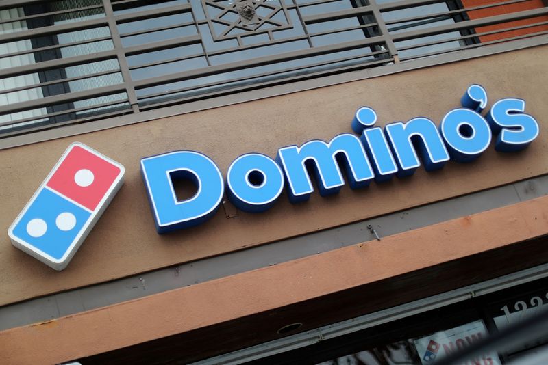 &copy; Reuters. FILE PHOTO: A Domino's Pizza restaurant is seen in Los Angeles, California, U.S. July 18, 2018. REUTERS/Lucy Nicholson/File Photo/File Photo