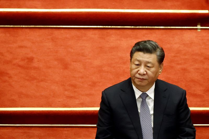 &copy; Reuters. FOTO DE ARCHIVO: El presidente chino Xi Jinping en el Gran Salón del Pueblo en Pekín, China, 4 de marzo de 2022. REUTERS/Carlos García Rawlins