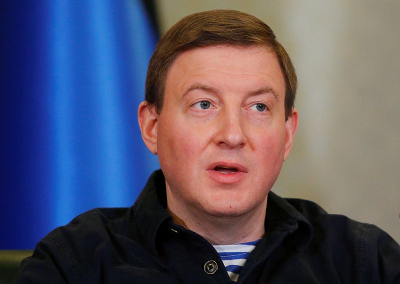 &copy; Reuters. FILE PHOTO: Secretary of the United Russia Party's General Council Andrey Turchak speaks during a news conference in Donetsk, Ukraine February 23, 2022. REUTERS/Alexander Ermochenko