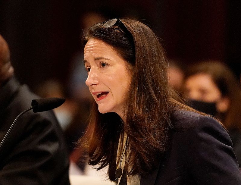 &copy; Reuters. FILE PHOTO: Director of National Intelligence Avril Haines testifies before a House (Select) Intelligence Committee hearing on diversity in the intelligence community, on Capitol Hill in Washington, U.S., October 27, 2021. REUTERS/Elizabeth Frantz