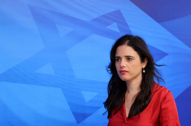 &copy; Reuters. وزيرة الداخلية الاسرائيلية أييليت شاكيد في القدس يوم 20 يونيو حزيران 2021. (صورة لرويترز من ممثل لوكالات الأنباء)