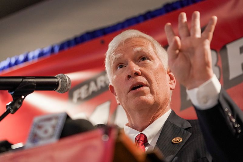 &copy; Reuters. FILE PHOTO: U.S. Rep. Mo Brooks (R-AL) makes an announcement in Huntsville, Alabama, U.S. March 22, 2021. REUTERS/Elijah Nouvelage/File Photo