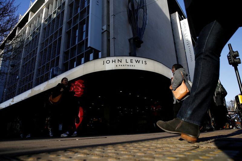 &copy; Reuters. FILE PHOTO: Shoppers walk past the John Lewis department store on Oxford Street in London, Britain December 17, 2018. REUTERS/Simon Dawson
