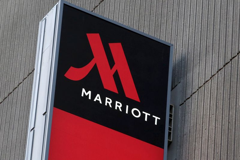 &copy; Reuters. Signage for the New York Marriott Marquis is seen in Manhattan, New York, November 16, 2015. Marriott International Inc will buy Starwood Hotels & Resorts Worldwide Inc for $12.2 billion to create the world's largest hotel chain with top brands including 