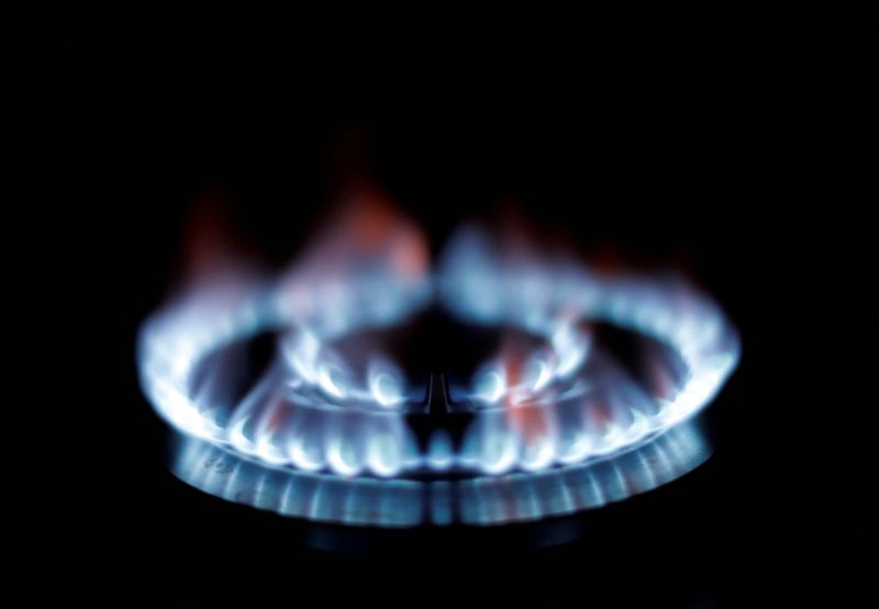 &copy; Reuters. FILE PHOTO: Flames from a gas burner on a cooker are seen February 1, 2017 in this illustration photo taken in a private home in Nice, France. REUTERS/Eric Gaillard/File Photo/File Photo