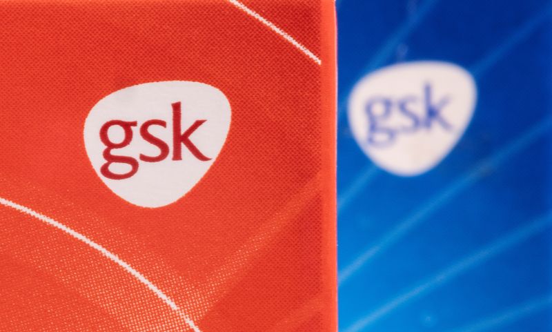 © Reuters. GSK logo is seen in this illustration taken on January 17, 2022. REUTERS/Dado Ruvic/Illustration