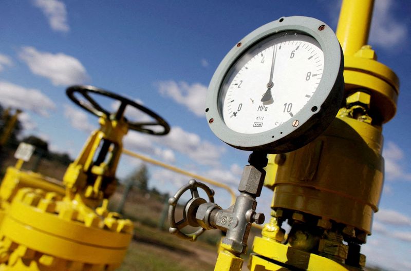 &copy; Reuters. FILE PHOTO: A pressure gauge is pictured at a Gaz-System gas compressor station in Rembelszczyzna outside Warsaw October 13, 2010.  REUTERS/Kacper Pempel/File Photo