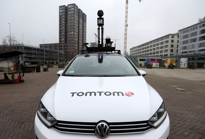 &copy; Reuters. TomTom logo and camera are seen on a vehicle in Eindhoven, Netherlands, November 21, 2019. REUTERS/Eva Plevier/File Photo