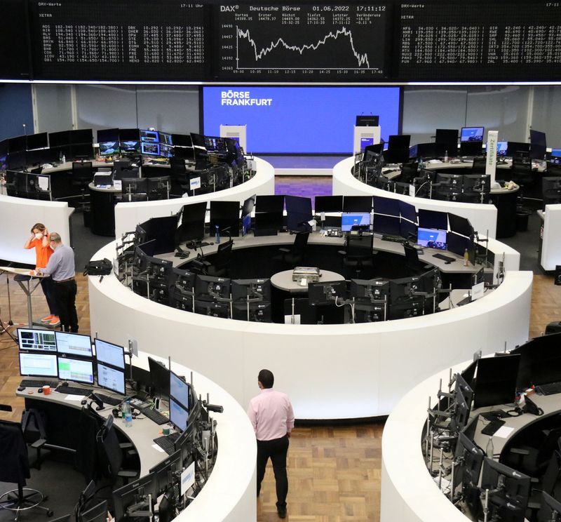 &copy; Reuters. Bolsa de Frankfurt, Alemanha
01/06/2022
REUTERS/Staff