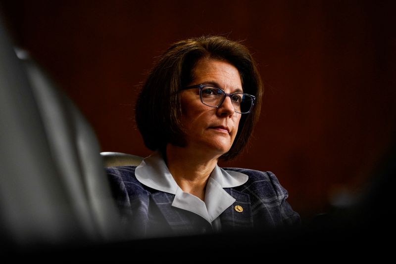 &copy; Reuters. FILE PHOTO: U.S. Senator Catherine Cortez Masto (D-NV) listens to witnesses testify during a Senate Energy and Natural Resources Committee nominations hearing on Capitol Hill in Washington, U.S., September 21, 2021. REUTERS/Elizabeth Frantz/File Photo
