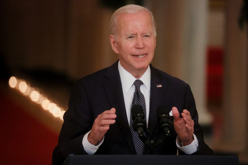 &copy; Reuters. U.S. President Joe Biden speaks about gun violence during a primetime address from the White House in Washington, U.S., June 2, 2022. REUTERS/Leah Millis