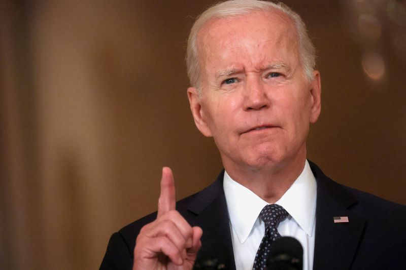 © Reuters. U.S. President Joe Biden speaks about gun violence during a primetime address from the White House in Washington, U.S., June 2, 2022. REUTERS/Leah Millis