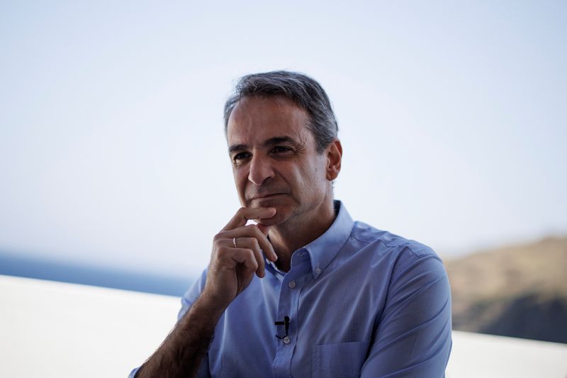 &copy; Reuters. Greek Prime Minister Kyriakos Mitsotakis pauses during an interview with Reuters on the island of Astypalea, Greece, June 2, 2022. REUTERS/Alkis Konstantinidis