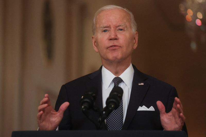 &copy; Reuters. Joe Biden, presidente dos EUA, fala sobre violência armada durante discurso no horário nobre na Casa Branca em Washington, EUA
02/06/2022
REUTERS/Leah Millis