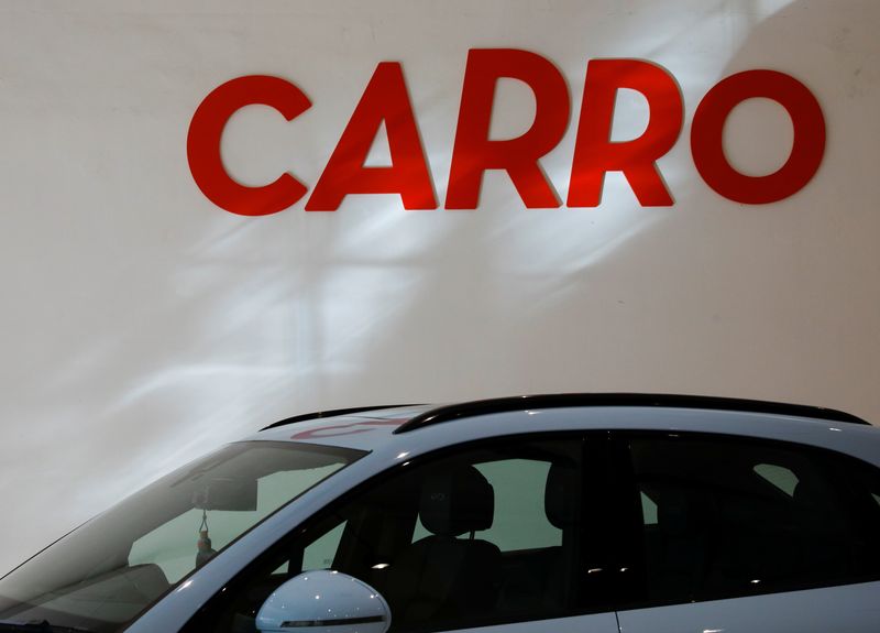&copy; Reuters. FILE PHOTO: A view of the Carro signage at their showroom in Singapore June 15, 2021.   REUTERS/Edgar Su