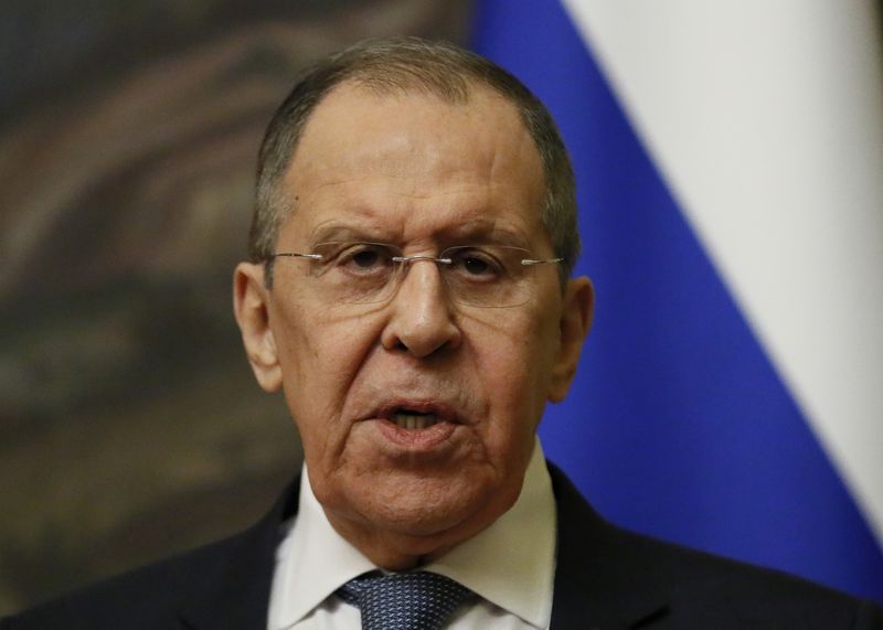 &copy; Reuters. Il ministro degli Esteri Sergei Lavrov a Mosca. Yuri Kochetkov/Pool via REUTERS