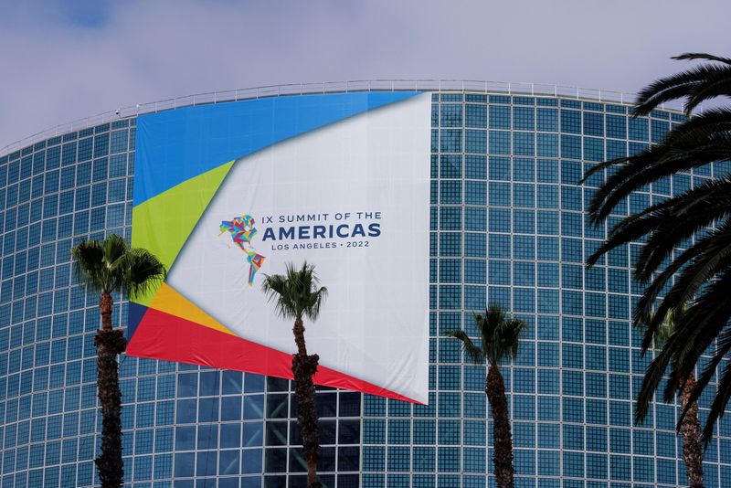 &copy; Reuters. Los preparativos continúan para celebrar la novena Cumbre de las Américas en Los Ángeles, EEUU. 5 junio 2022.    REUTERS/Mike Blake