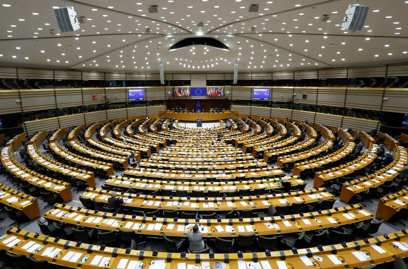 &copy; Reuters. FILE PHOTO: A general view of the hemicycle at the European Parliament in Brussels, Belgium, February 24, 2016.    REUTERS/Yves Herman