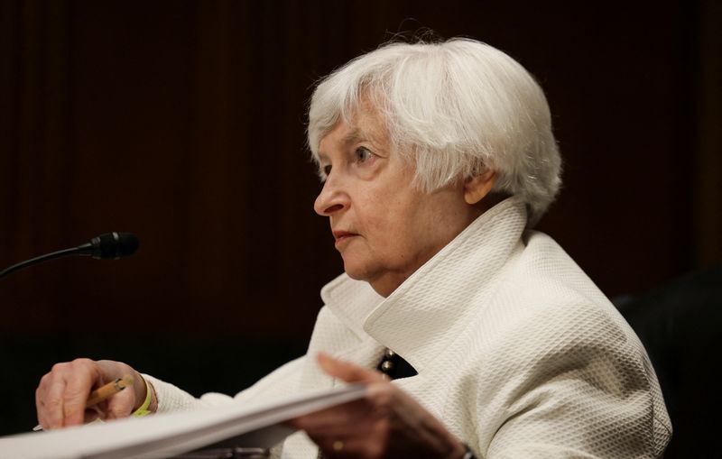 &copy; Reuters. Janet Yellen, secretária do Tesouro dos EUA, participa de audiência em Washington
07/06/2022
REUTERS/Evelyn Hockstein