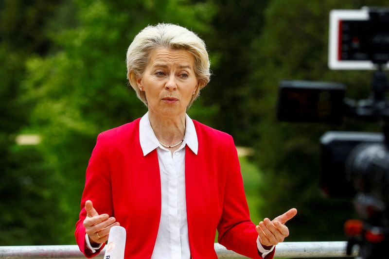&copy; Reuters. Presidente da Comissão Europeia, Ursula von der Leyen
24/05/2022. REUTERS/Arnd Wiegmann