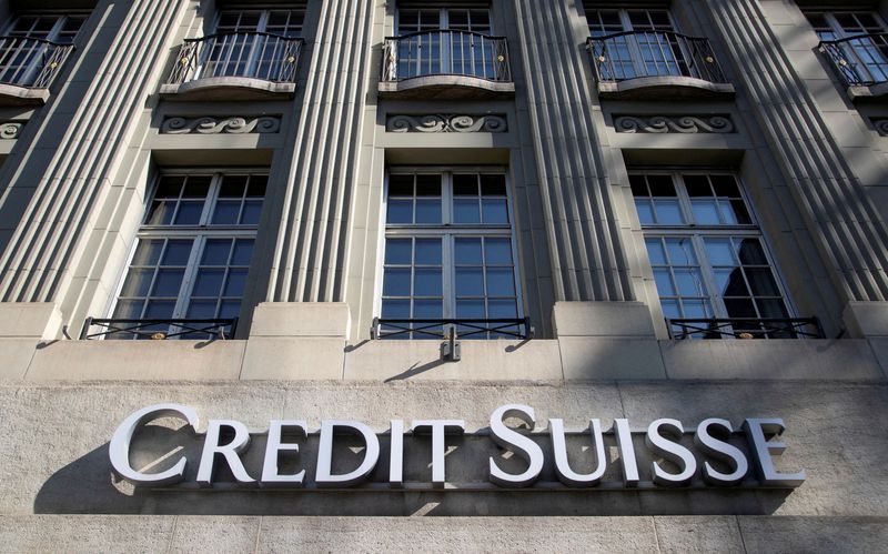 &copy; Reuters. Foto de archivo del logo del banco Credit Suisse en Berna 
May 2, 2022.  REUTERS/Arnd Wiegmann