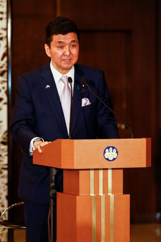 &copy; Reuters. وزير الدفاع الياباني نوبو كيشي يتحدث في طوكيو يوم 9 ابريل نيسان 2022. صورة لرويترز من ممثل لوكالات الأنباء.
