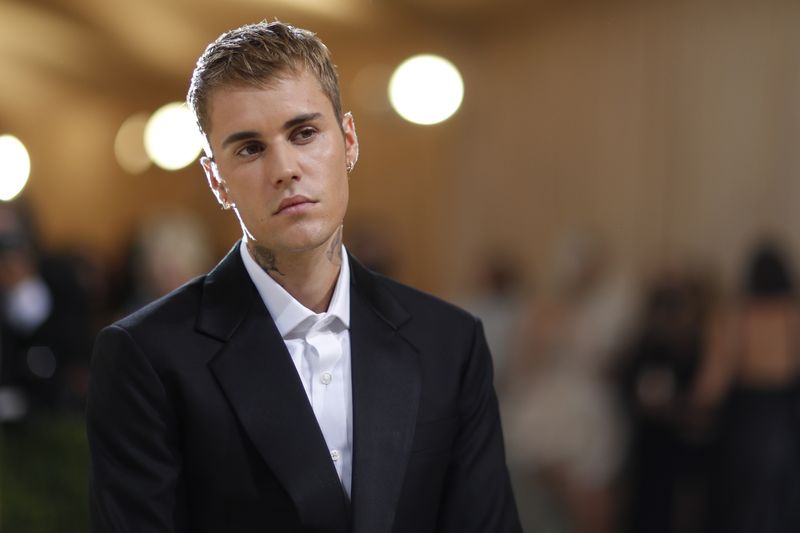 &copy; Reuters. Imagen de archivo del cantante canadiense Justin Bieber durante una gala en el Metropolitan Museum of Art de Nueva York, EEUU. 13 septiembre 2021. REUTERS/Mario Anzuoni