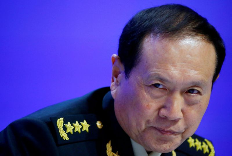 &copy; Reuters. 　６月１２日、中国の魏鳳和国防相（写真）は、シンガポールで開催中のアジア安全保障会議（シャングリラ対話）で講演し、中米関係は重要な岐路にあると指摘、台湾問題にも言及し、必