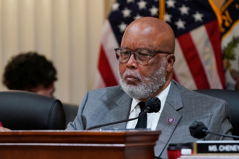 &copy; Reuters. Chairperson Bennie Thompson (D-MS) attends the second public hearing of the U.S. House Select Committee to Investigate the January 6 Attack on the United States Capitol, at Capitol Hill, in Washington, U.S. June 13, 2022. REUTERS/Joshua Roberts 