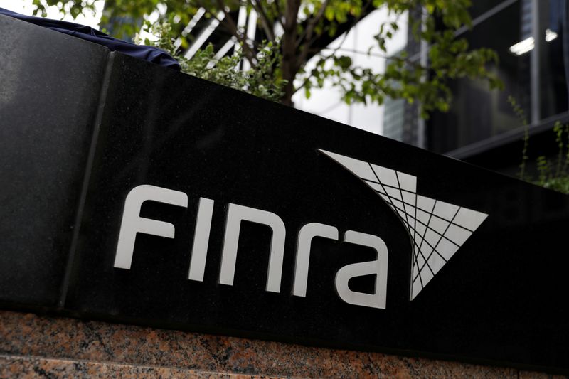 &copy; Reuters. FILE PHOTO: Signage is seen outside of the Financial Industry Regulatory Authority (FINRA) offices in Manhattan, New York City, U.S., September 11, 2020. REUTERS/Andrew Kelly/File Photo