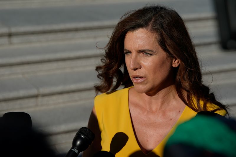 &copy; Reuters. FILE PHOTO: U.S. Representative Nancy Mace (R-SC) talks to reporters after a vote to hold longtime Donald Trump ally Steve Bannon in contempt of Congress at the U.S. Capitol in Washington, U.S., October 21, 2021. REUTERS/Elizabeth Frantz