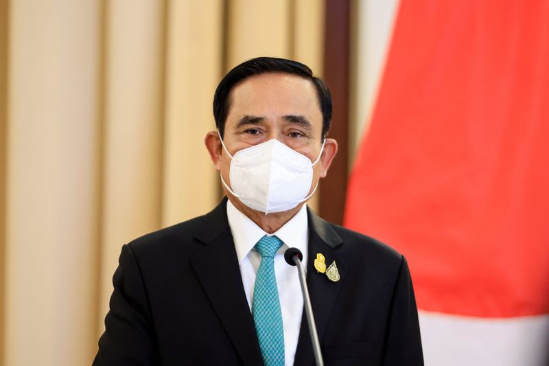 &copy; Reuters. タイ野党は１５日、プラユット首相に対して不信任決議案を提出した。プラユット首相、５月撮影。（２０２２年　ロイター/Soe Zeya Tun）