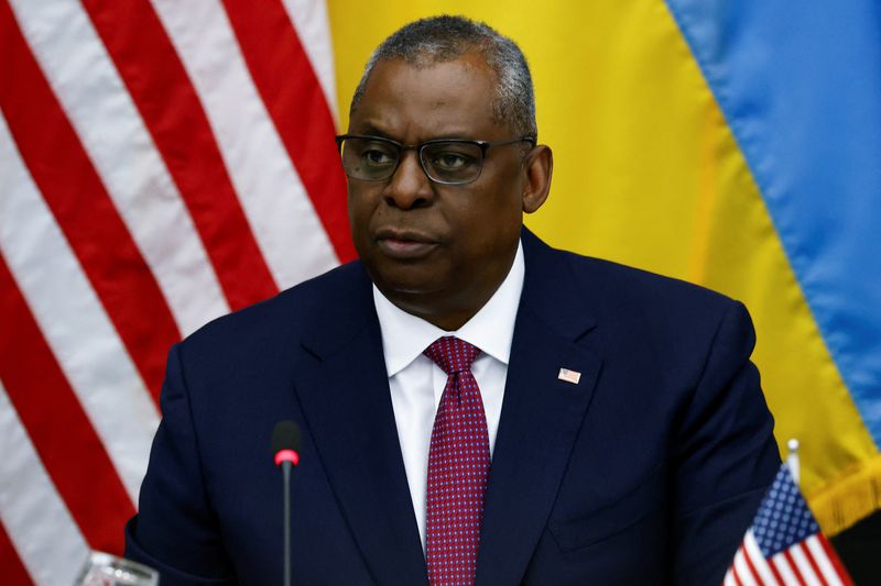 © Reuters. U.S. Defense Secretary Lloyd Austin attends the Ukraine Defence Contact group meeting ahead of a NATO defence ministers' meeting at the alliance's headquarters in Brussels, Belgium June 15, 2022. REUTERS/Yves Herman/Pool