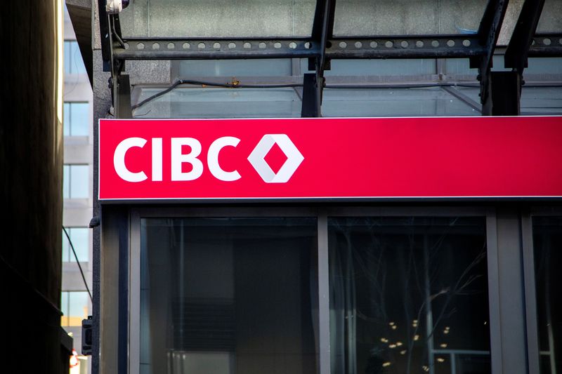&copy; Reuters. FILE PHOTO: A sign for the The Canadian Imperial Bank of Commerce (CIBC)  in Toronto, Ontario, Canada December 13, 2021.  REUTERS/Carlos Osorio/File Photo