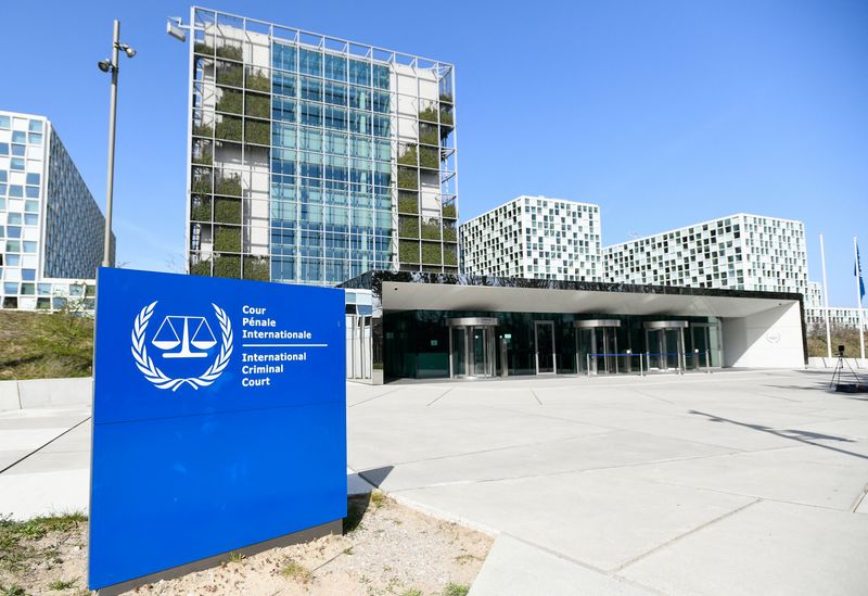 &copy; Reuters. FOTO DE ARCHIVO: Exterior de la Corte Penal Internacional en La Haya, Países Bajos, el 31 de marzo e 2021. REUTERS/Piroschka van de Wouw