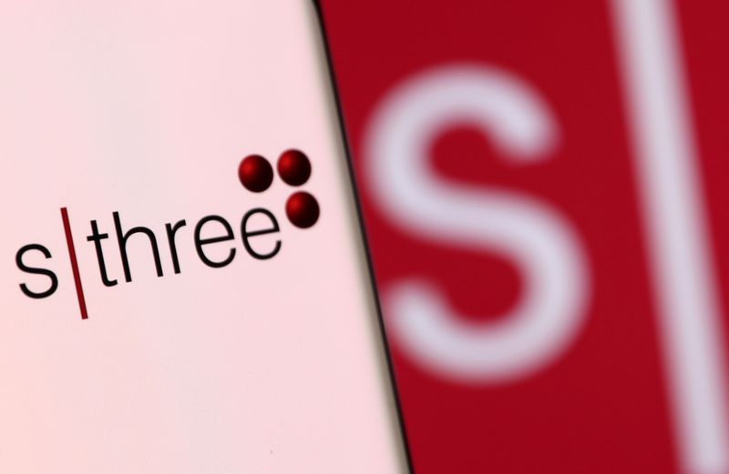 &copy; Reuters. FILE PHOTO: SThree's logo is pictured on a smartphone in this illustration taken, December 4, 2021. REUTERS/Dado Ruvic/Illustration