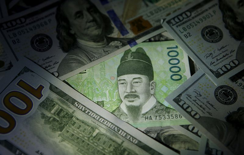 S.Korean won weakens past 1,300 per dollar first time in 13 years