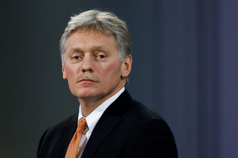 &copy; Reuters. Porta-voz do Kremlin, Dmitry Peskov, durante entrevista coletiva em Moscou
23/12/2021 REUTERS/Evgenia Novozhenina