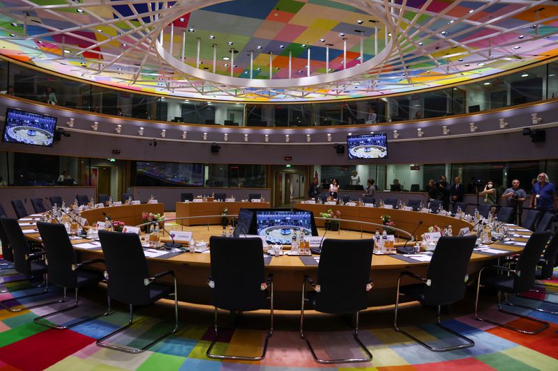 &copy; Reuters. Vista da sala principal durante reunião de cúpula da União Europeia em Bruxelas
23/06/2022 REUTERS/Johanna Geron