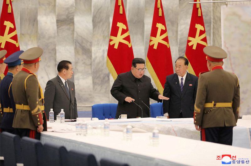 &copy; Reuters. FILE PHOTO: North Korean leader Kim Jong Un attends a convocation of the Expansion of the Central Military Commission of the Workers' Party of Korea in this photo released by the country's Korean Central News Agency (KCNA) June 23, 2022. KCNA via REUTERS 