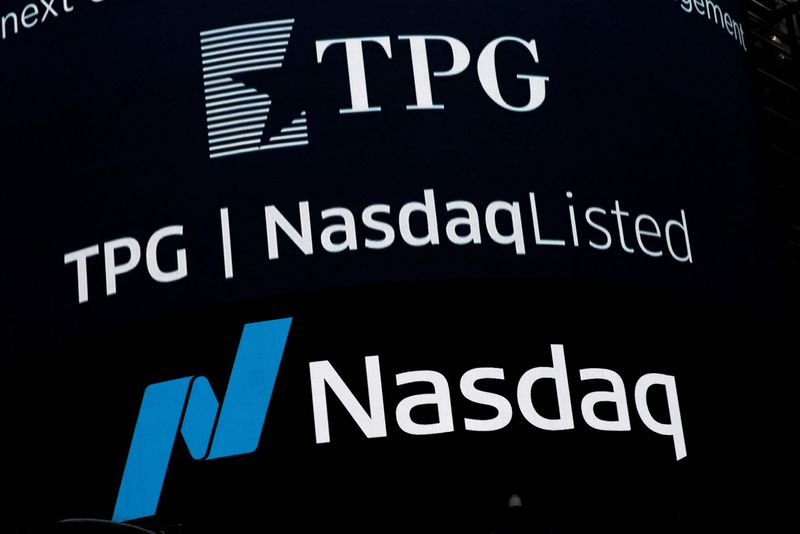 &copy; Reuters. FILE PHOTO: A screen announces the listing of private-equity firm TPG, during the IPO at the Nasdaq Market site in Times Square in New York City, U.S., January 13, 2022.  REUTERS/Brendan McDermid/File Photo