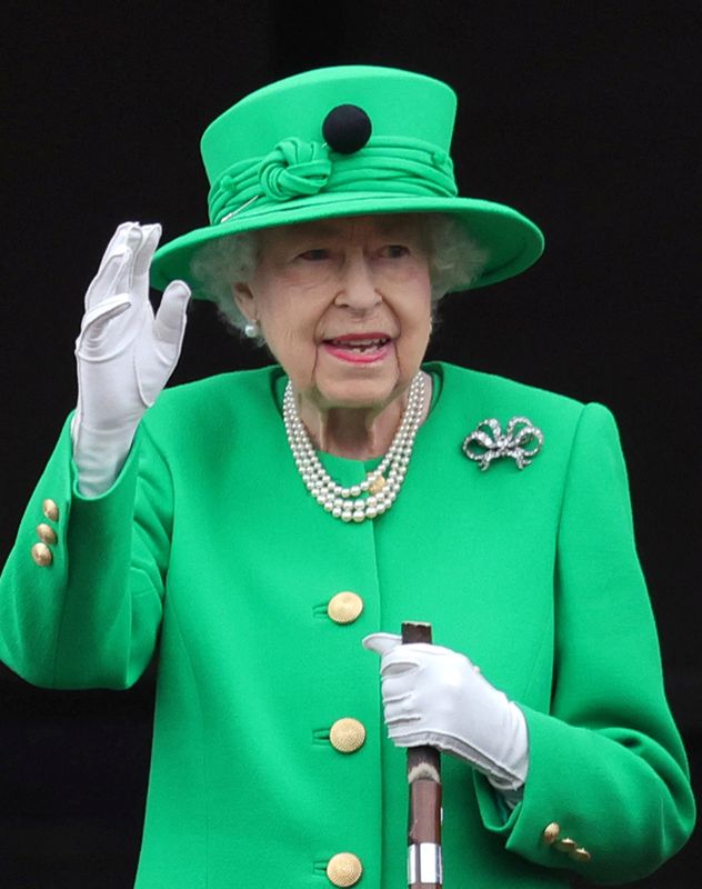 &copy; Reuters. الملكة إليزابيث خلال احتفالات اليوبيل البلاتيني لجلوسها على العرش في لندن يوم الخامس من يونيو حزيران 2022. صورة من ممثل لوكالات الأنباء.  