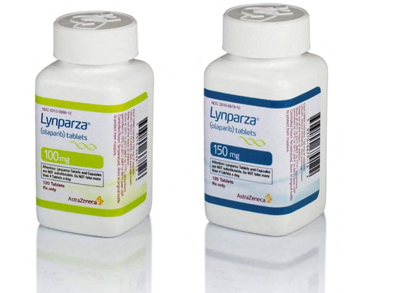 © Reuters. Tablet bottles for AstraZeneca's cancer medicine Lynparza seen in an undated handout image provided to Reuters on June 27, 2022. AstraZeneca/Handout via REUTERS