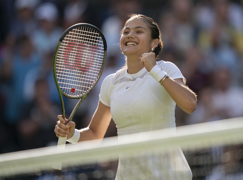 &copy; Reuters. Emma Raducanu comemora vitória sobre Alison Van Uytvanck em Wimbledon]
27/06/2022
Susan Mullane-USA TODAY Sports