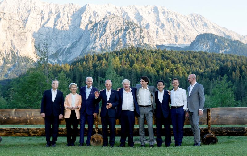 &copy; Reuters. Líderes do G7 posam para foto durante cúpula na Alemanha
28/06/2022
REUTERS/Jonathan Ernst