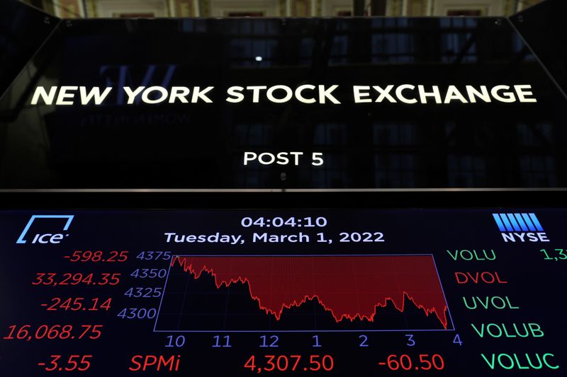 © Reuters. Bolsa de Valores de Nova York
01/03/2022
 REUTERS/Brendan McDermid