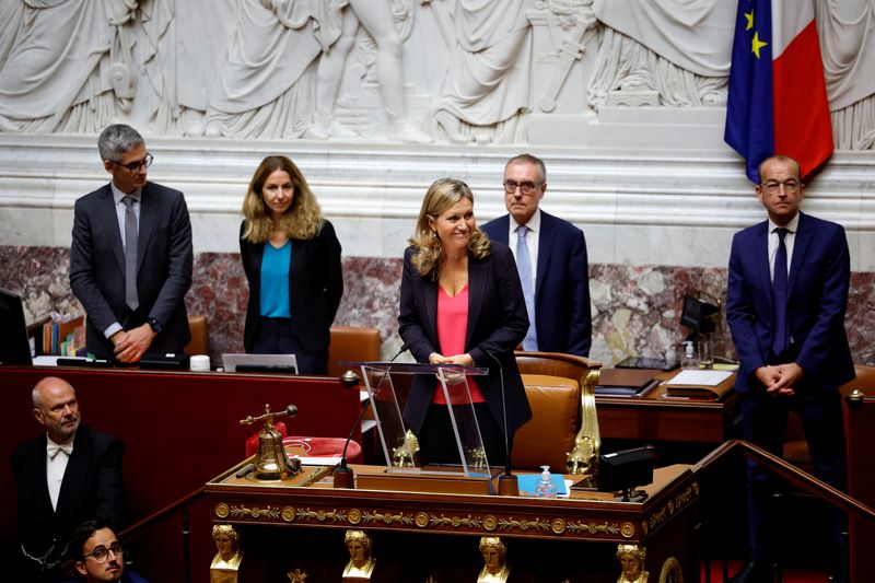 © Reuters. La nouvelle Assemblée nationale a élu mardi une femme, Yaël Braun-Pivet (photo), à sa présidence. /Photo prise le 28 juin 2022/REUTERS/Sarah Meyssonnier