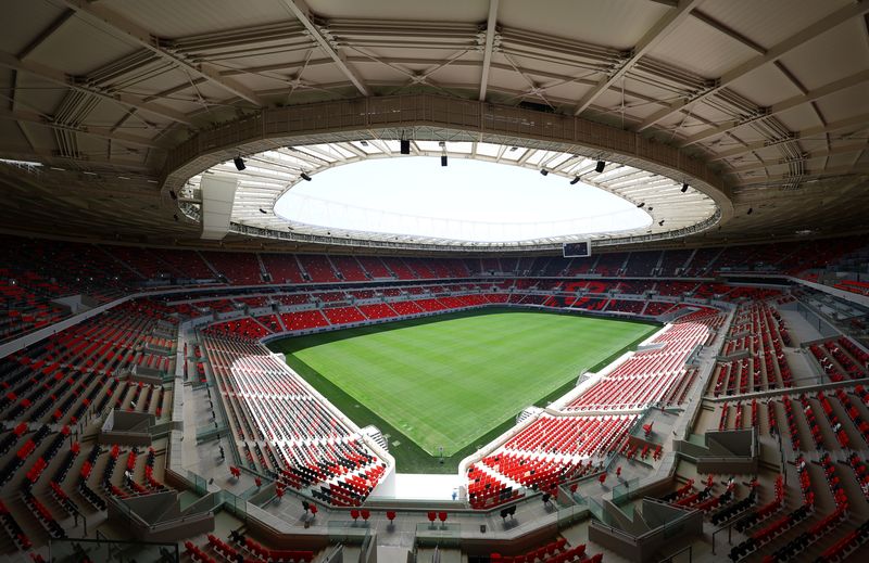 &copy; Reuters. IMAGEN DE ARCHIVO. Vista general del Estadio Ahmad Bin Ali, en Al Rayyan, Qatar. Marzo 30, 2022.  REUTERS/Pawel Kopczynski